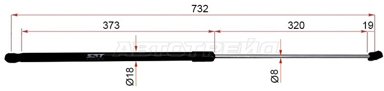 Амортизатор SAT передний ST-118-0006 1 шт купить,4325