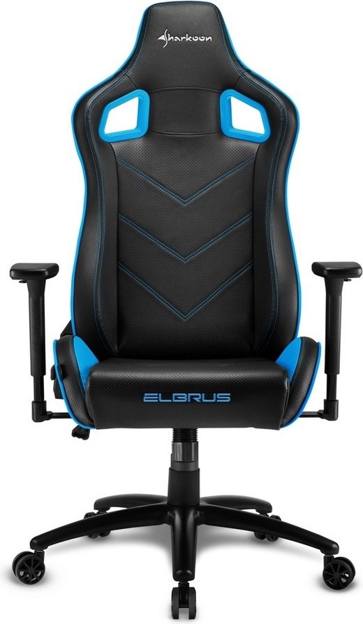 Игровое кресло Sharkoon Elbrus 2, черный, синий - ForteMarket Игровое кресло Sharkoon Elbrus 2, черный, синий купить,0