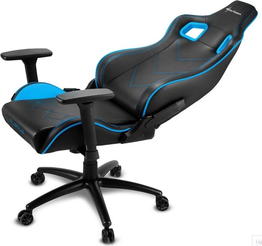 Игровое кресло Sharkoon Elbrus 2, черный, синий - ForteMarket Игровое кресло Sharkoon Elbrus 2, черный, синий купить,0