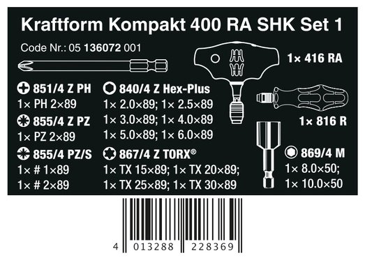 Wera набор отверток 05136072001 PH2х90 мм