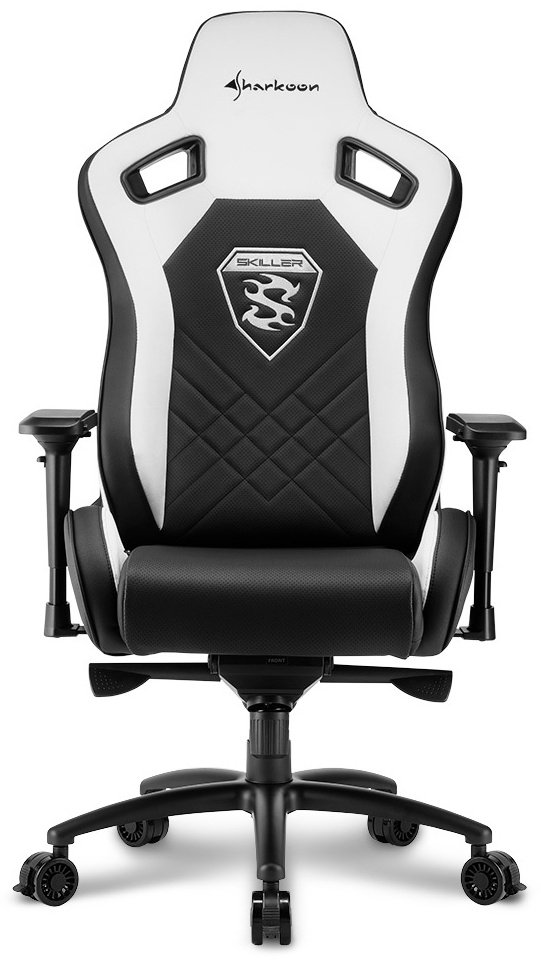 Игровое кресло Sharkoon Skiller SGS4, белый-черный