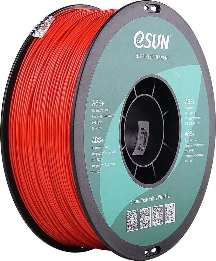 Пластик для 3D-печати ESUN ABS+ 1.75mm 3D Filament Red красный