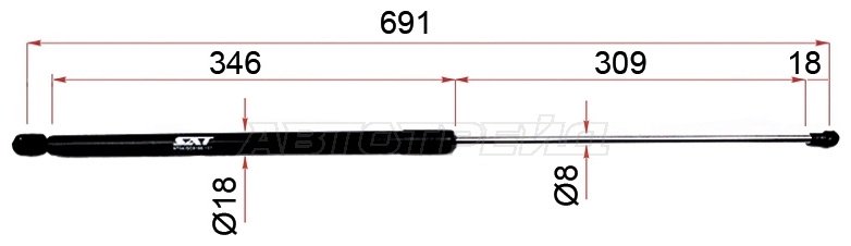 Амортизатор SAT передний ST-53440-0W040 1 шт купить,6185