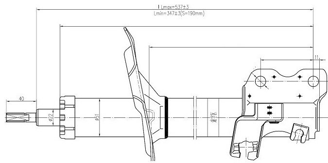 Амортизатор SAT передний ST-54303-2Y985 1 шт купить,20600
