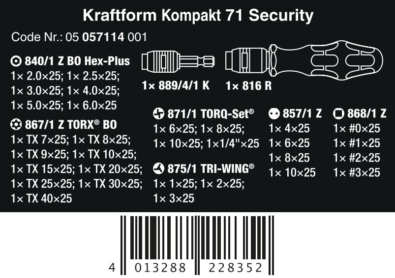 Wera набор отверток 05057114001 набор из 32 купить,NaN