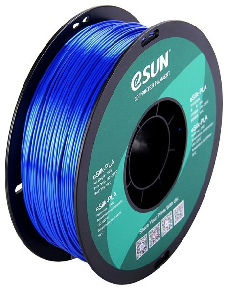 Пластик для 3D-печати ESUN eSilk-PLA 1.75 мм синий купить,NaN