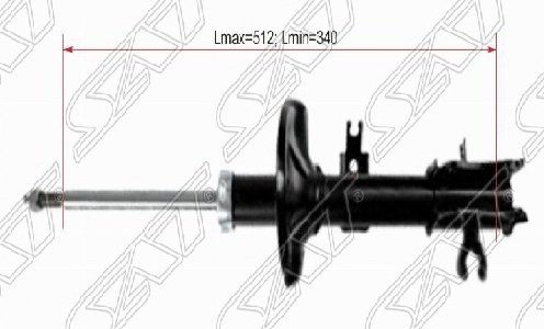 Амортизатор SAT передний ST-96653231 1 шт купить,21200