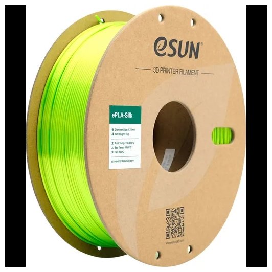 Пластик для 3D-печати ESUN eSilk-PLA175LI1 лимонный