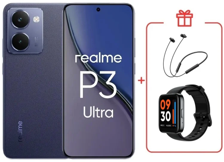 Смартфон Realme P3 Ultra 12 ГБ/256 ГБ синий + подарок купить,NaN