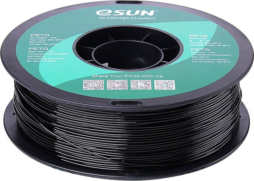 Пластик для 3D-печати ESUN PETG Filament solid черный купить,NaN