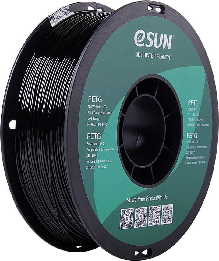 Пластик для 3D-печати ESUN PETG Filament solid черный