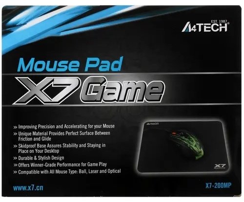 Коврик для мыши A4Tech X7-200MP 250x200x3 мм черный купить,0