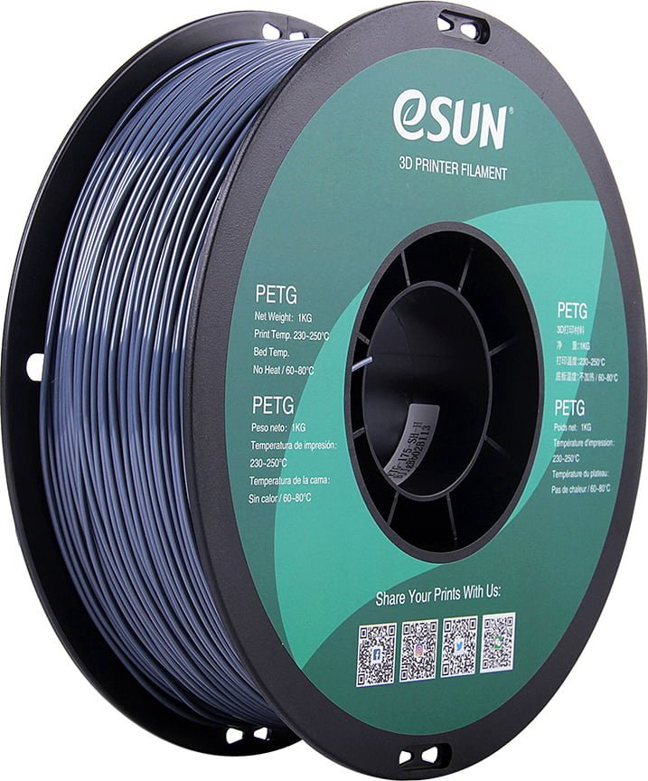 Пластик для 3D-печати ESUN PETG Filament solid серый