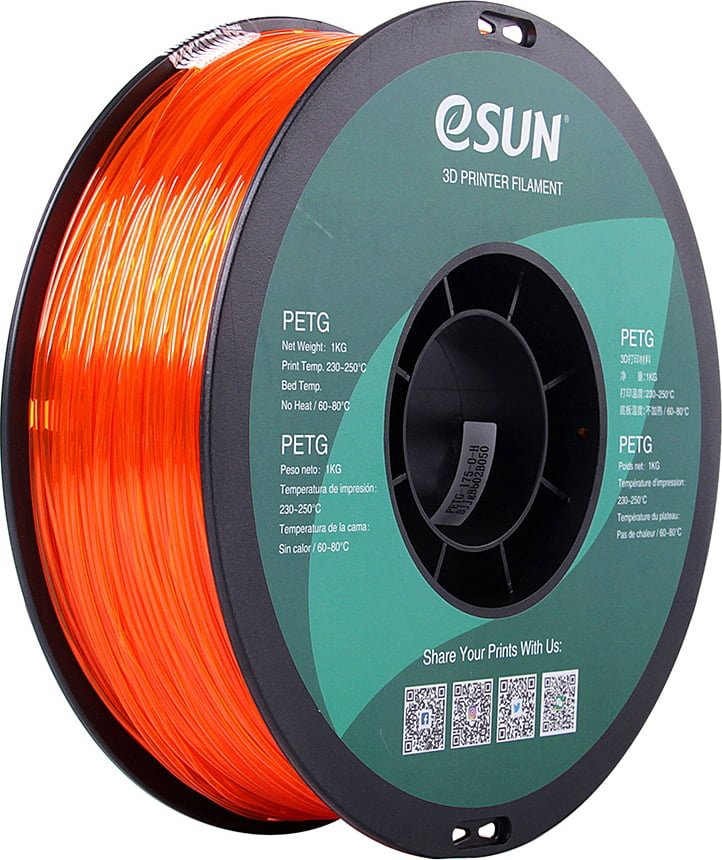 Пластик для 3D-печати ESUN PETG Filament solid оранжевый купить,NaN