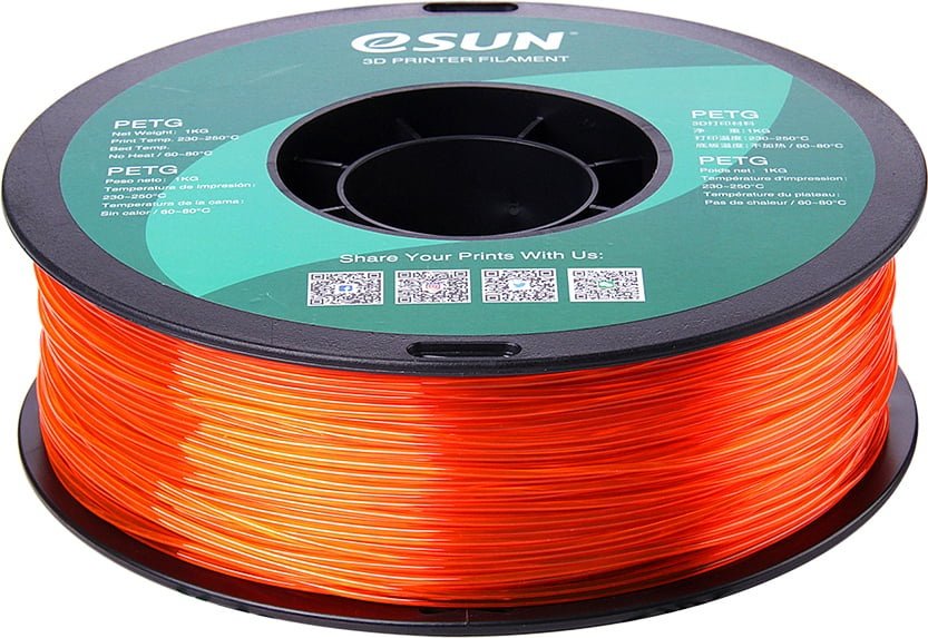 Пластик для 3D-печати ESUN PETG Filament solid оранжевый купить,0