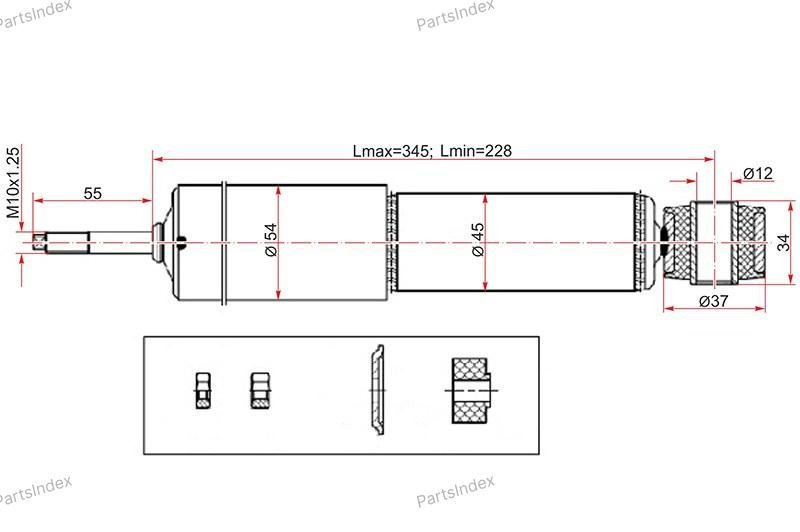 Амортизатор SAT передний, задний ST-MB892584 1 шт купить,11760