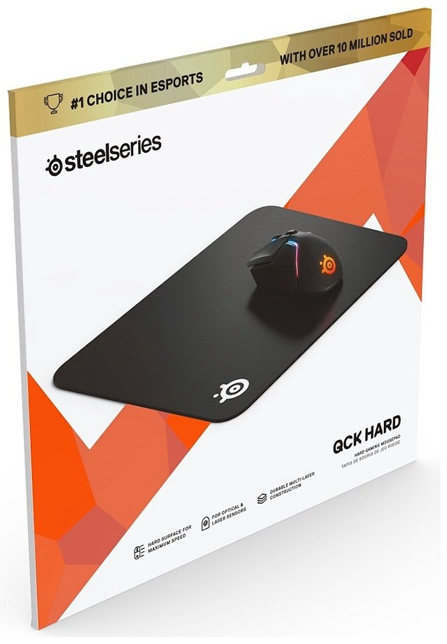 Коврик для мыши SteelSeries QcK Hard Pad 270x320x3 мм черный купить,NaN