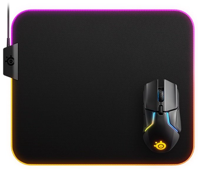 Коврик для мыши SteelSeries QcK Prism Cloth M 270x320x4 мм черный купить,20580