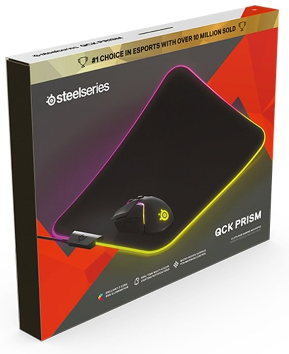 Коврик для мыши SteelSeries QcK Prism Cloth M 270x320x4 мм черный купить,20580