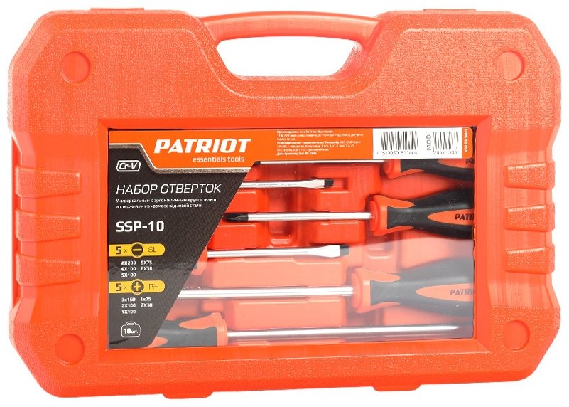 Patriot набор отверток SSP-10 350003001, 10 шт.