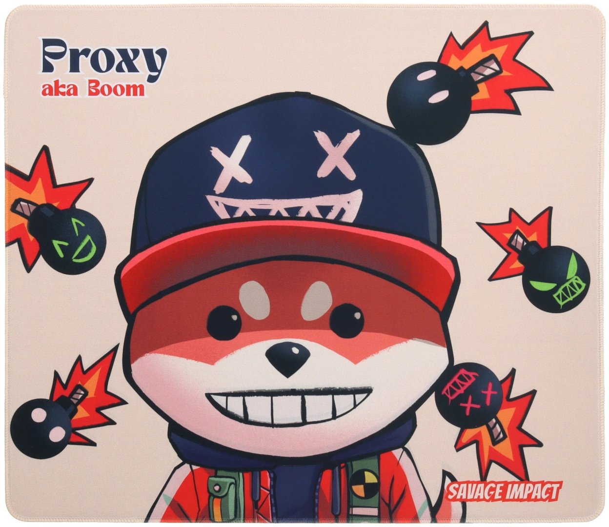Коврик для мыши Bloody SI-45 Proxy Boom and Savage 450x400x4 мм рисунок