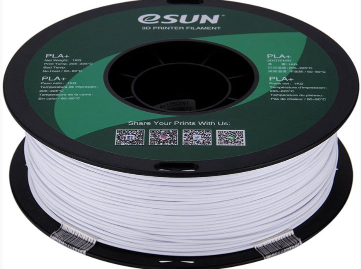 Пластик для 3D-печати ESUN PLA+175CW1 белый купить,NaN