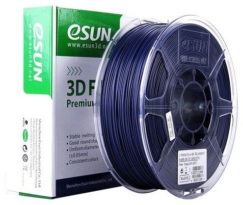 Пластик для 3D-печати ESUN 3D Filament PLA+ Dark Blue синий
