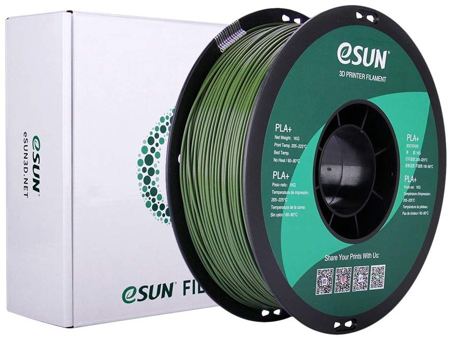 Пластик для 3D-печати ESUN PLA+175OG1 зеленый купить,NaN