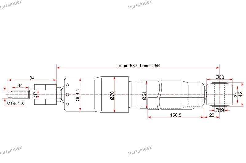 Амортизатор SAT задний ST-48531-69795 1 шт купить,16260