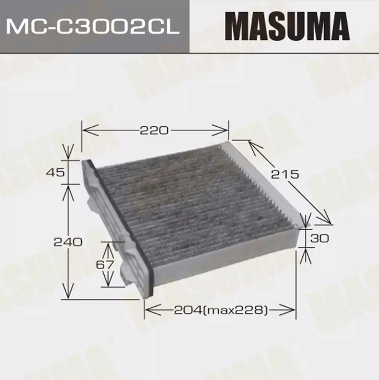 MASUMA салонный фильтр MC-C3002CL купить,4673