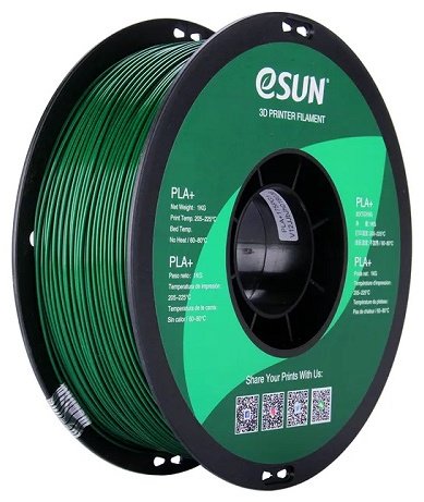 Пластик для 3D-печати ESUN PLA&#43;175PG1 темно-зеленый