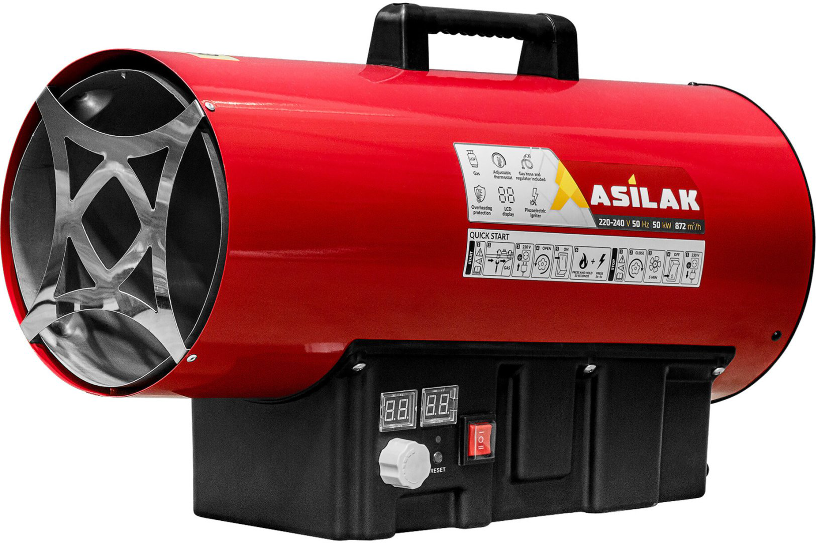 Тепловая газовая пушка ASILAK AS6310-6, 50 кВт купить,NaN