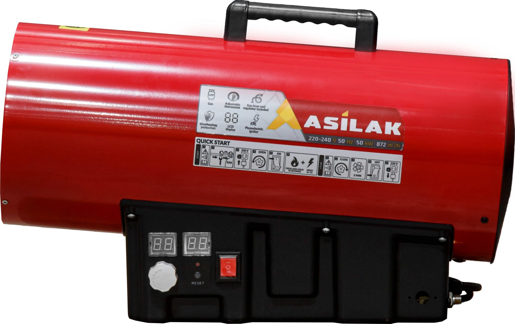 Тепловая газовая пушка ASILAK AS6310-6, 50 кВт купить,NaN