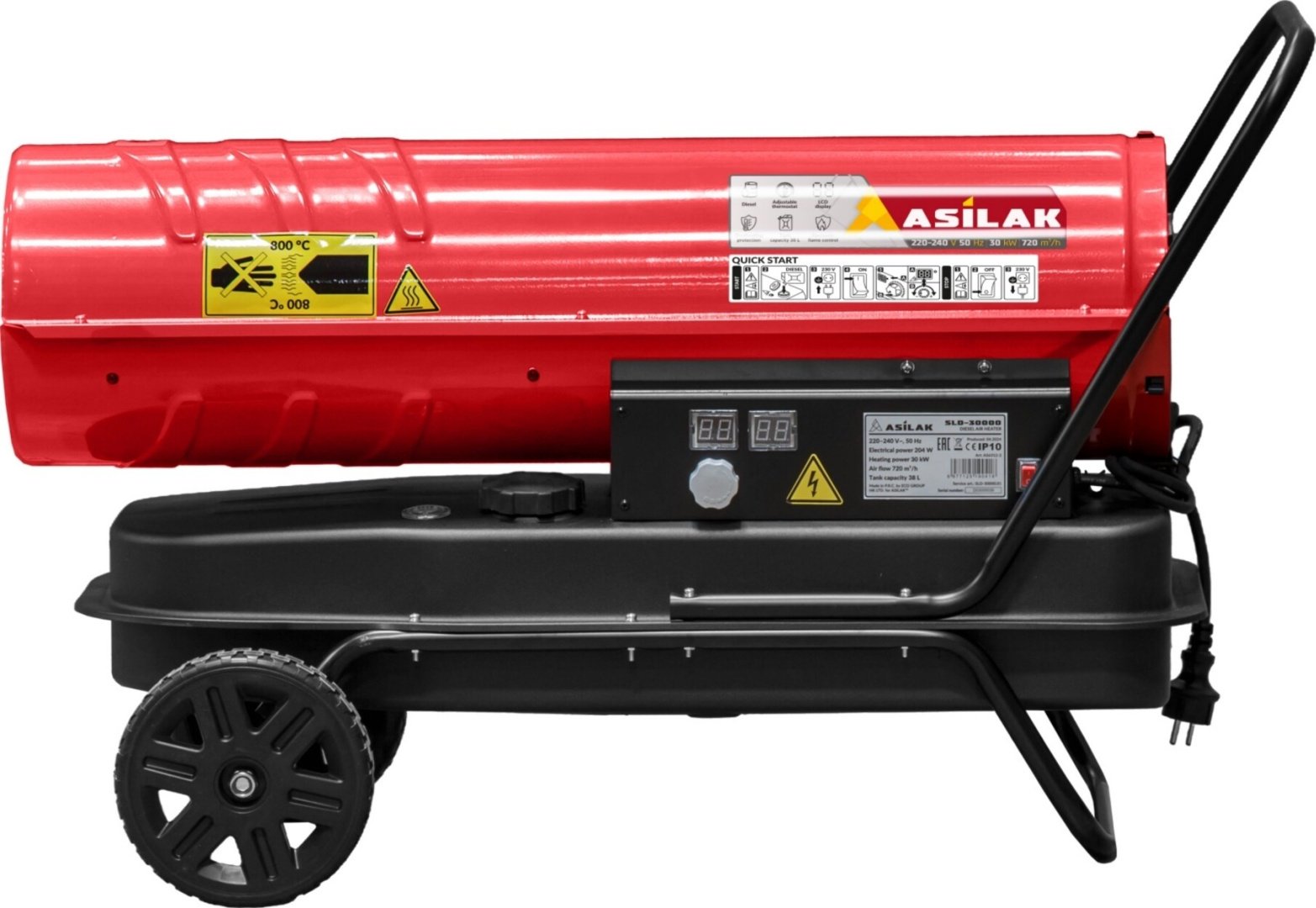 Тепловая дизельная пушка ASILAK AS6312-2, 30 кВт купить,0
