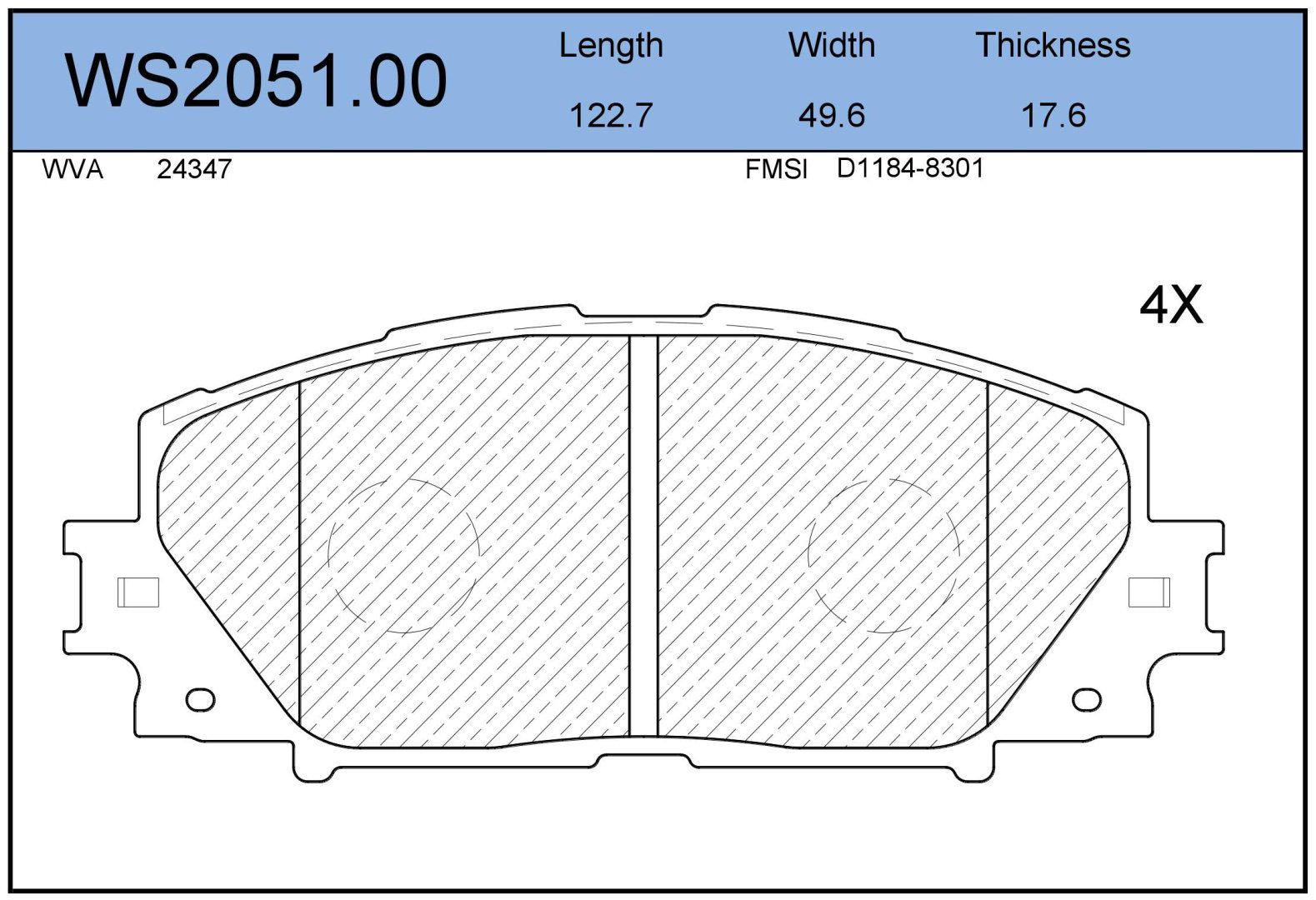 Колодки Jeenice передние WS2051.00 купить,NaN