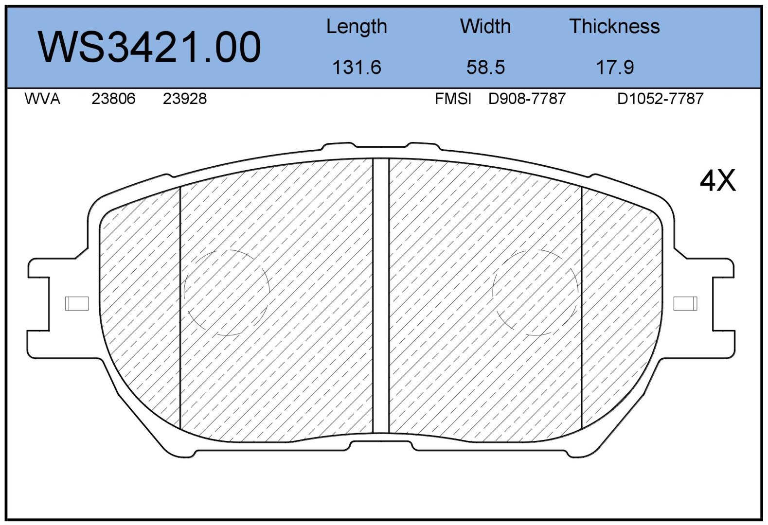 Колодки Jeenice передние WS3421.00 купить,NaN