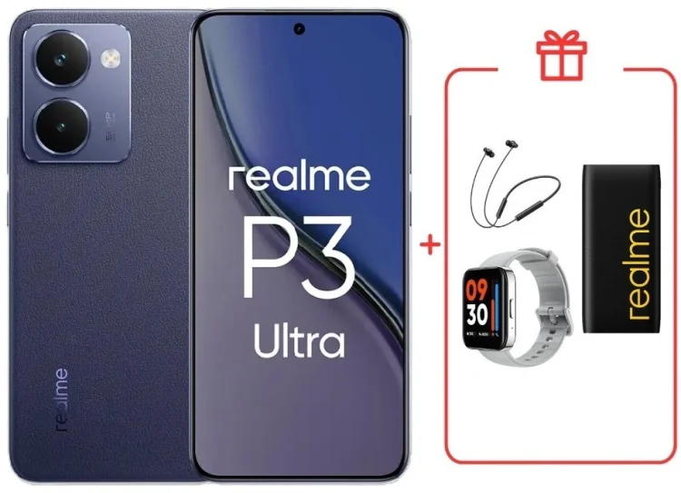 Смартфон Realme P3 Ultra 12 ГБ/256 ГБ синий + подарок купить,NaN