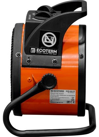 Тепловая электрическая пушка Ecoterm EHR-02/1F ET3722-1, 2 кВт купить,NaN