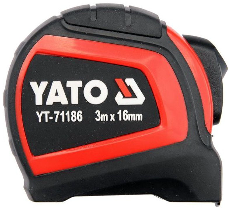 YATO рулетка строительная YT-71186, 3 м х 16 мм купить,NaN
