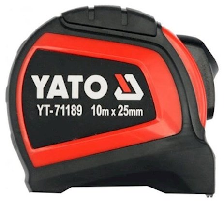 YATO рулетка строительная YT-71189, 10 м х 25 мм купить,NaN