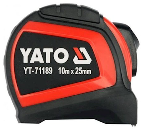 YATO рулетка строительная YT-71189, 10 м х 25 мм купить,NaN