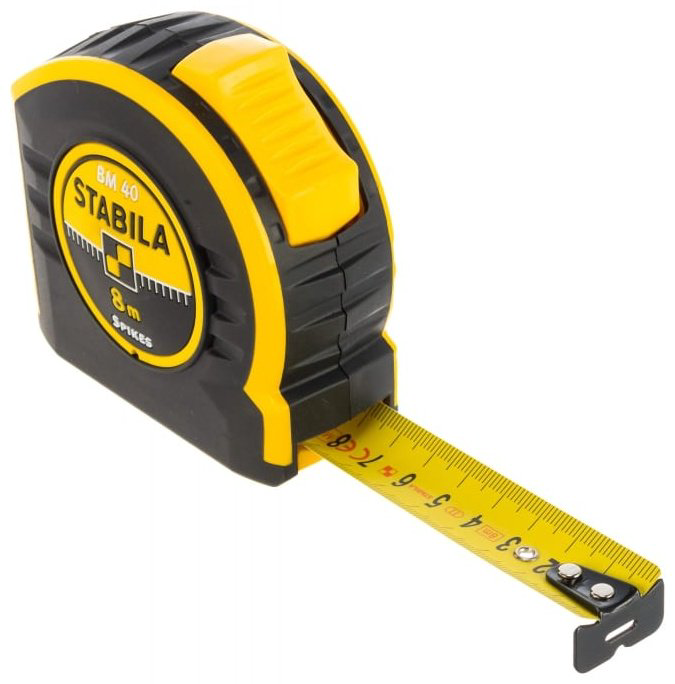 Stabila рулетка бытовая 17745, 8 м х 25 мм купить,NaN