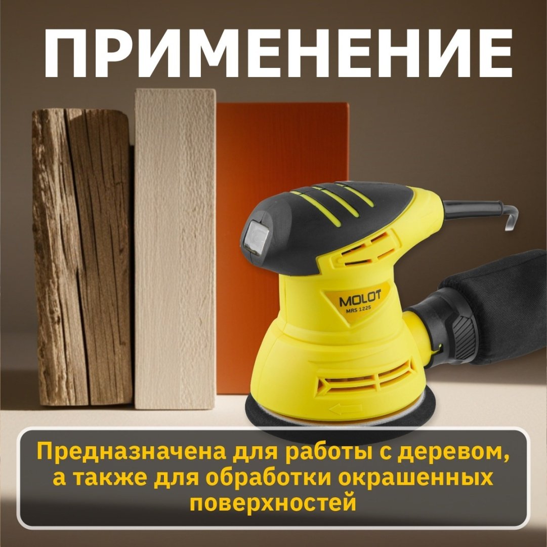 Шлифмашина эксцентриковая MOLOT MRS 1225 MRS122500011 купить,0