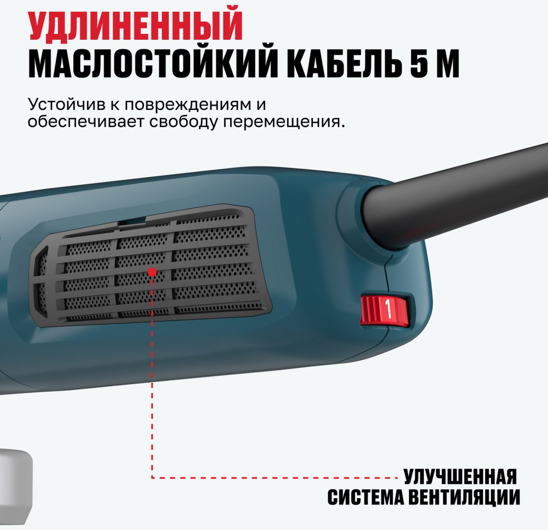 Бесщеточная угловая шлифмашина ALTECO Heavy Duty AGH 2000-125 ECS BL купить,65000