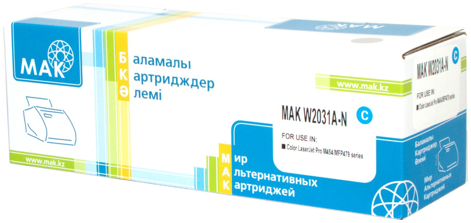 Картриджи МАК W2031A (без чипа) (0021190) голубой (cyan)