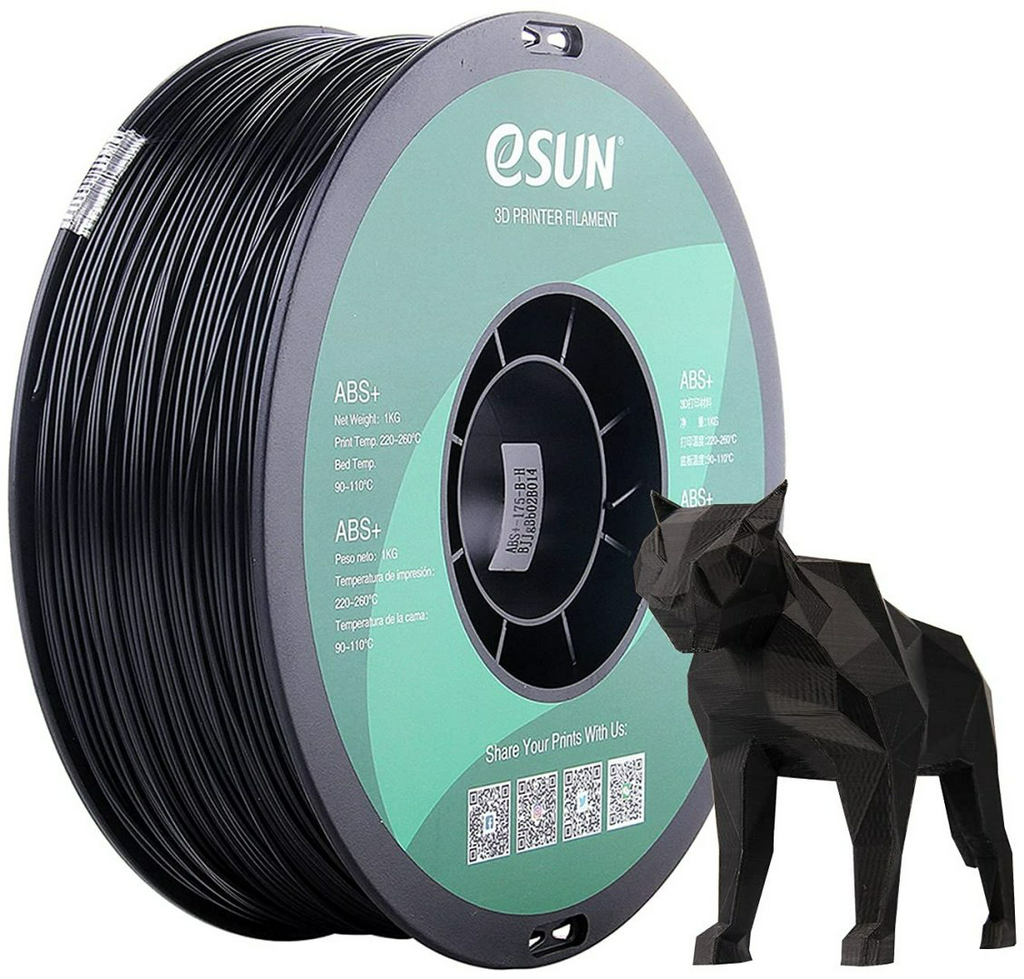 Пластик для 3D-печати ESUN ABS+175B1 черный