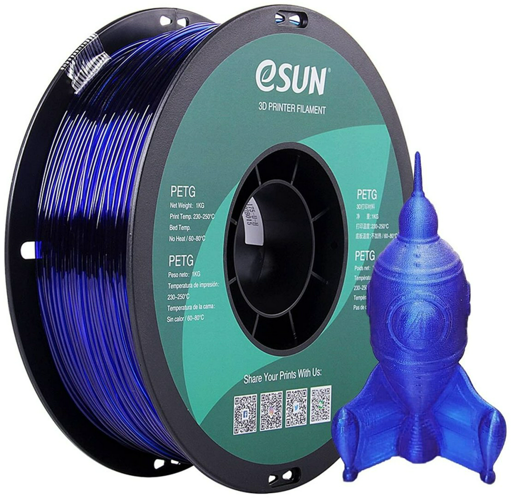 Пластик для 3D-печати ESUN PETG175U1 синий