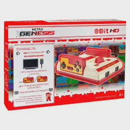 Игровая приставка Retro Genesis 8 Bit HD Wireless + 300 игр HDMI кабель 2 беспроводных джойстика Red Beige