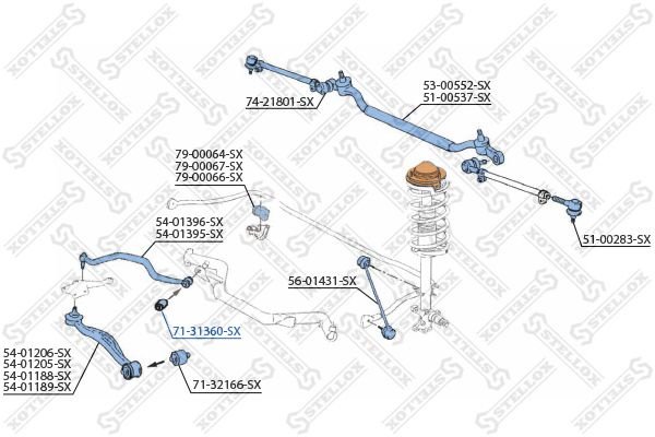 Stellox сайлентблок рычага подвески 71-31360-SX купить,3405