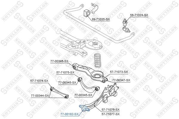 Stellox сайлентблок рычага подвески 77-00182-SX купить,3529
